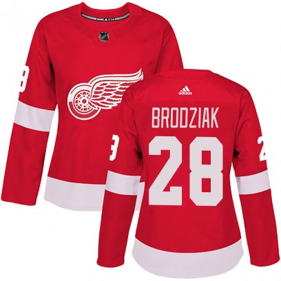 Women's Authentic Detroit Red Wings Kyle Brodziak Adidas ized Home Jersey - Red