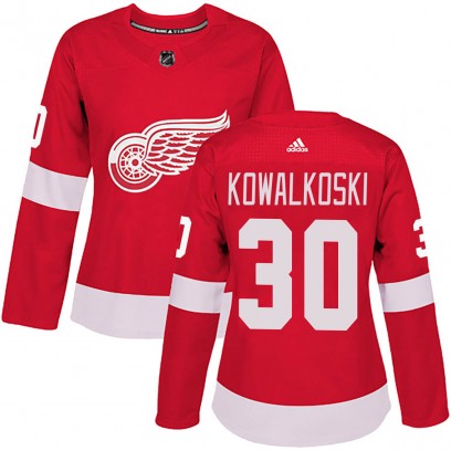 Women's Authentic Detroit Red Wings Justin Kowalkoski Adidas Home Jersey - Red