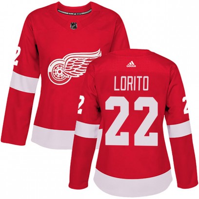 Women's Authentic Detroit Red Wings Matthew Lorito Adidas Home Jersey - Red