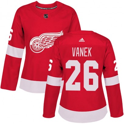 Women's Authentic Detroit Red Wings Thomas Vanek Adidas Home Jersey - Red