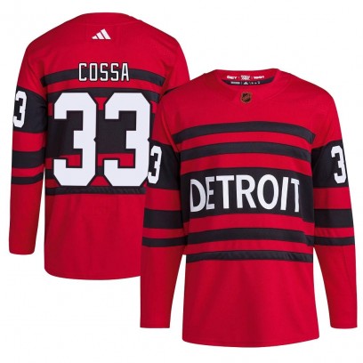 Youth Authentic Detroit Red Wings Sebastian Cossa Adidas Reverse Retro 2.0 Jersey - Red