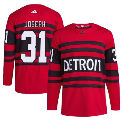 Youth Authentic Detroit Red Wings Curtis Joseph Adidas Reverse Retro 2.0 Jersey - Red