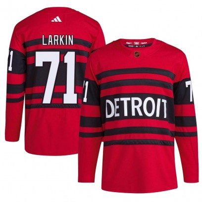 Youth Authentic Detroit Red Wings Dylan Larkin Adidas Reverse Retro 2.0 Jersey - Red