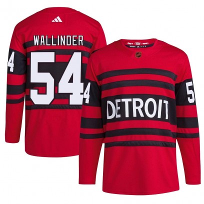 Youth Authentic Detroit Red Wings William Wallinder Adidas Reverse Retro 2.0 Jersey - Red