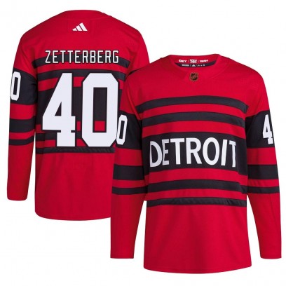Youth Authentic Detroit Red Wings Henrik Zetterberg Adidas Reverse Retro 2.0 Jersey - Red