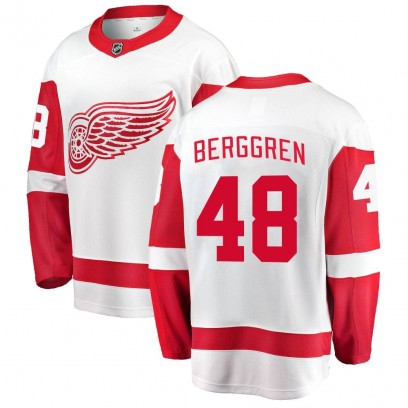 Men's Breakaway Detroit Red Wings Jonatan Berggren Fanatics Branded Away Jersey - White