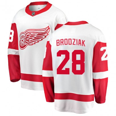 Men's Breakaway Detroit Red Wings Kyle Brodziak Fanatics Branded ized Away Jersey - White
