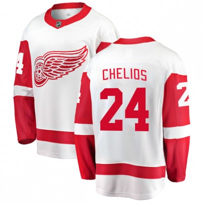 Men's Breakaway Detroit Red Wings Chris Chelios Fanatics Branded Away Jersey - White