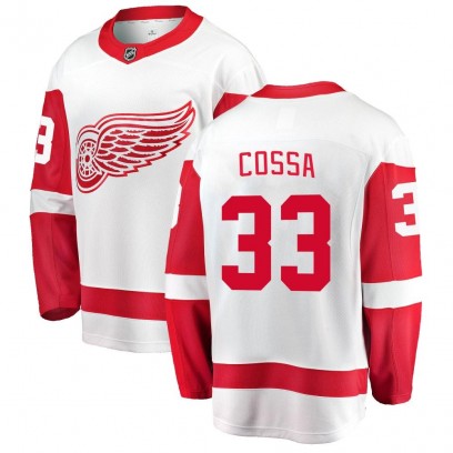 Men's Breakaway Detroit Red Wings Sebastian Cossa Fanatics Branded Away Jersey - White