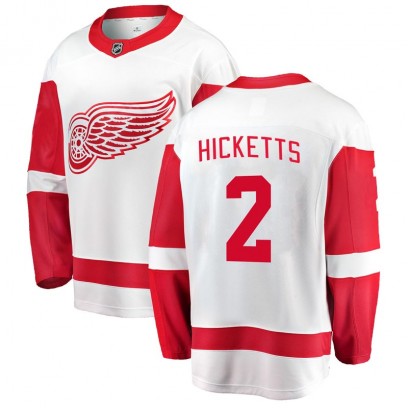 Men's Breakaway Detroit Red Wings Joe Hicketts Fanatics Branded Away Jersey - White
