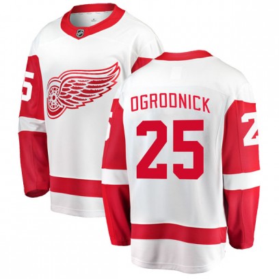Men's Breakaway Detroit Red Wings John Ogrodnick Fanatics Branded Away Jersey - White