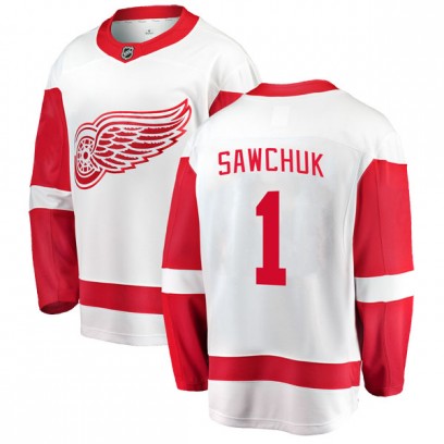Men's Breakaway Detroit Red Wings Terry Sawchuk Fanatics Branded Away Jersey - White