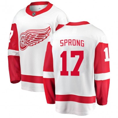 Men's Breakaway Detroit Red Wings Daniel Sprong Fanatics Branded Away Jersey - White