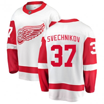 Men's Breakaway Detroit Red Wings Evgeny Svechnikov Fanatics Branded Away Jersey - White