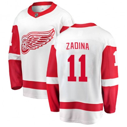 Men's Breakaway Detroit Red Wings Filip Zadina Fanatics Branded Away Jersey - White