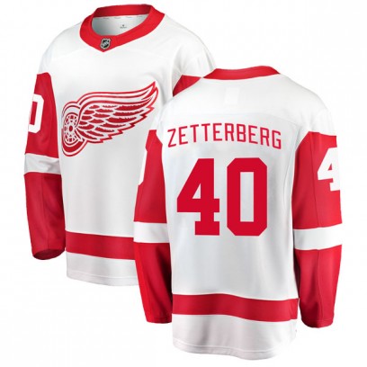 Men's Breakaway Detroit Red Wings Henrik Zetterberg Fanatics Branded Away Jersey - White