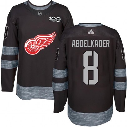 Men's Authentic Detroit Red Wings Justin Abdelkader 1917-2017 100th Anniversary Jersey - Black