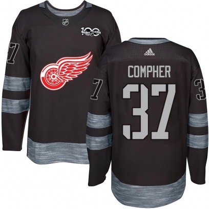 Men's Authentic Detroit Red Wings J.T. Compher 1917-2017 100th Anniversary Jersey - Black