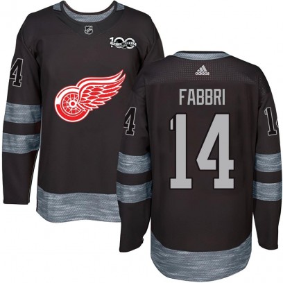 Men's Authentic Detroit Red Wings Robby Fabbri 1917-2017 100th Anniversary Jersey - Black