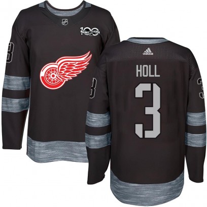 Men's Authentic Detroit Red Wings Justin Holl 1917-2017 100th Anniversary Jersey - Black
