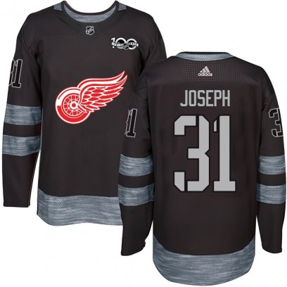 Men's Authentic Detroit Red Wings Curtis Joseph 1917-2017 100th Anniversary Jersey - Black