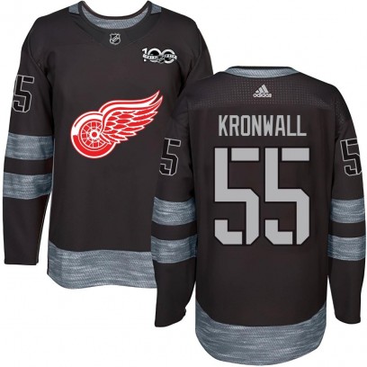 Men's Authentic Detroit Red Wings Niklas Kronwall 1917-2017 100th Anniversary Jersey - Black