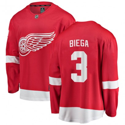 Men's Breakaway Detroit Red Wings Alex Biega Fanatics Branded Home Jersey - Red