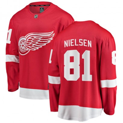 Men's Breakaway Detroit Red Wings Frans Nielsen Fanatics Branded Home Jersey - Red
