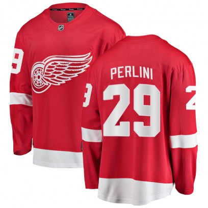 Men's Breakaway Detroit Red Wings Brendan Perlini Fanatics Branded Home Jersey - Red