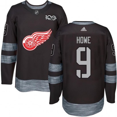 Youth Authentic Detroit Red Wings Gordie Howe 1917-2017 100th Anniversary Jersey - Black