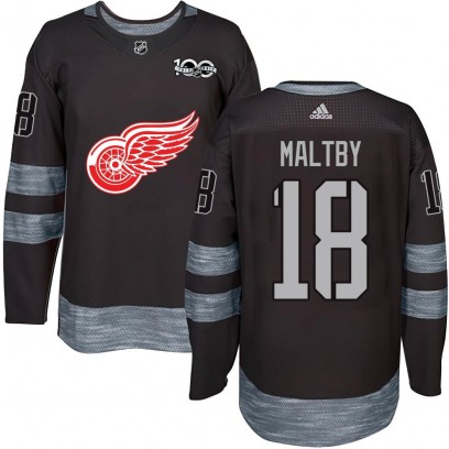 Youth Authentic Detroit Red Wings Kirk Maltby 1917-2017 100th Anniversary Jersey - Black