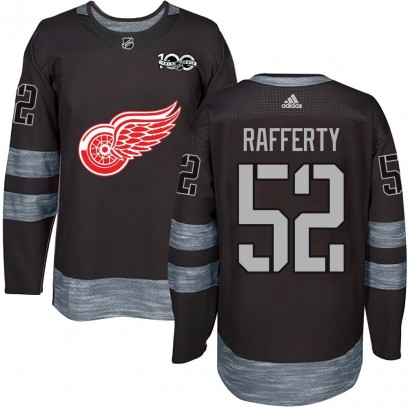 Youth Authentic Detroit Red Wings Brogan Rafferty 1917-2017 100th Anniversary Jersey - Black