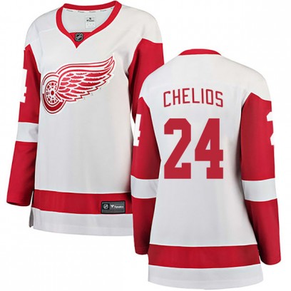 Women's Breakaway Detroit Red Wings Chris Chelios Fanatics Branded Away Jersey - White