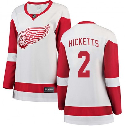 Women's Breakaway Detroit Red Wings Joe Hicketts Fanatics Branded Away Jersey - White