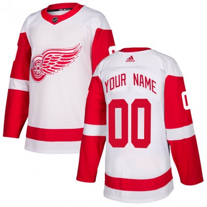Youth Authentic Detroit Red Wings Custom Adidas Custom Jersey - White
