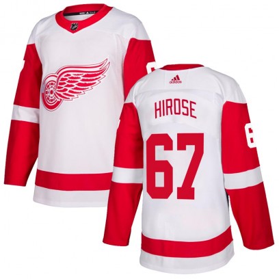 Youth Authentic Detroit Red Wings Taro Hirose Adidas Jersey - White