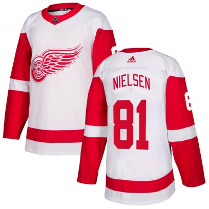 Youth Authentic Detroit Red Wings Frans Nielsen Adidas Jersey - White