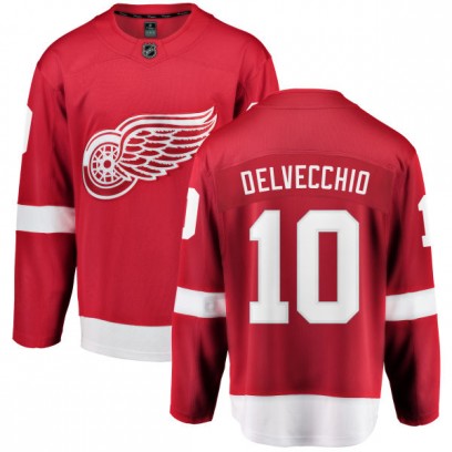 Men's Breakaway Detroit Red Wings Alex Delvecchio Fanatics Branded Home Jersey - Red