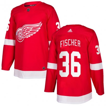 Youth Authentic Detroit Red Wings Christian Fischer Adidas Home Jersey - Red