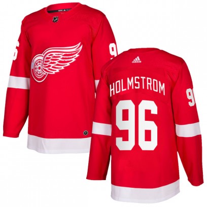 Youth Authentic Detroit Red Wings Tomas Holmstrom Adidas Home Jersey - Red