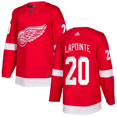 Youth Authentic Detroit Red Wings Martin Lapointe Adidas Home Jersey - Red