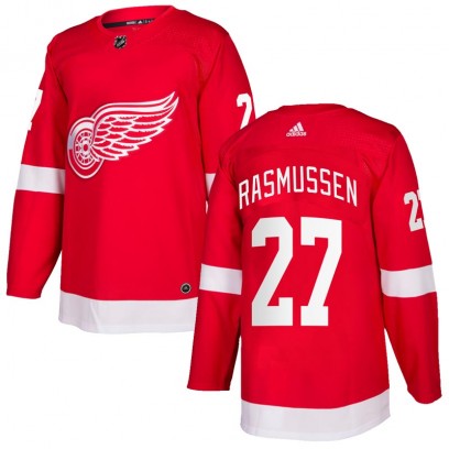 Youth Authentic Detroit Red Wings Michael Rasmussen Adidas Home Jersey - Red