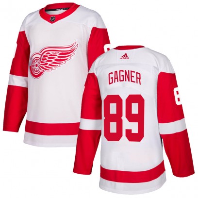 Men's Authentic Detroit Red Wings Sam Gagner Adidas ized Jersey - White