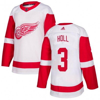 Men's Authentic Detroit Red Wings Justin Holl Adidas Jersey - White