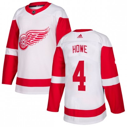 Men's Authentic Detroit Red Wings Mark Howe Adidas Jersey - White