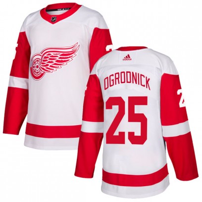 Men's Authentic Detroit Red Wings John Ogrodnick Adidas Jersey - White