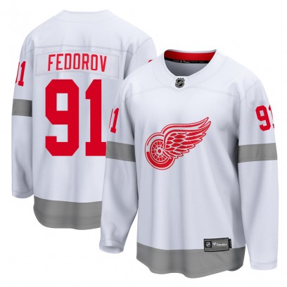 Youth Breakaway Detroit Red Wings Sergei Fedorov Fanatics Branded 2020/21 Special Edition Jersey - White