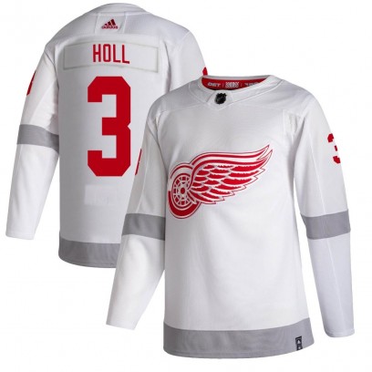 Youth Authentic Detroit Red Wings Justin Holl Adidas 2020/21 Reverse Retro Jersey - White
