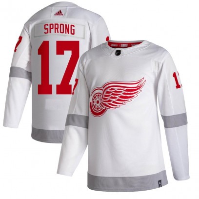Youth Authentic Detroit Red Wings Daniel Sprong Adidas 2020/21 Reverse Retro Jersey - White