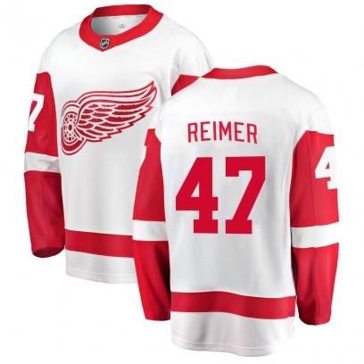 Youth Breakaway Detroit Red Wings James Reimer Fanatics Branded Away Jersey - White
